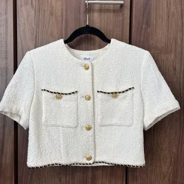 d'zzit 화이트 숏 기장 가디건
