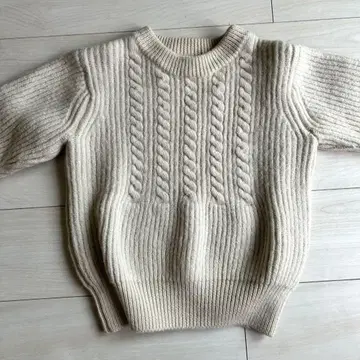 MHL 케이블 짜임 리브 니트 스웨터 (두꺼운 원단)