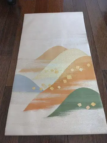 산 무늬 후쿠로 오비 골드 컬러 장식