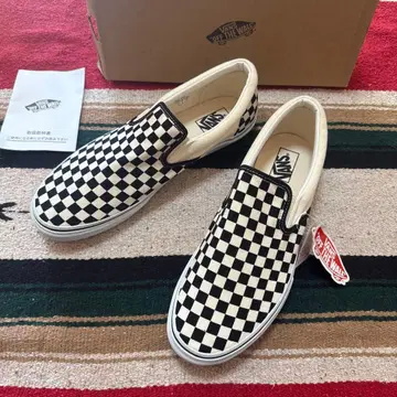 레어 31cm 미사용 새상품 택 포함 슬립온 체커