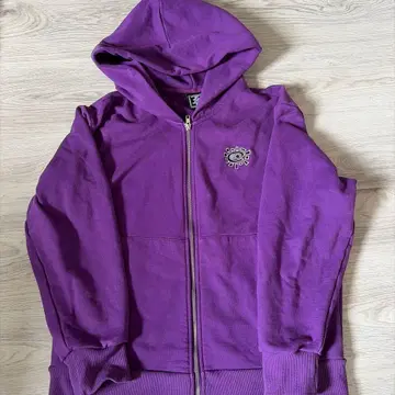 always 보라색 지퍼 후드티