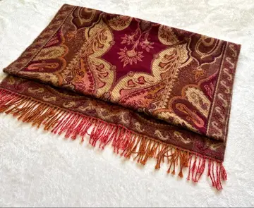 페이즐리 대형 머플러 빈티지 에스닉 무릎 쇼울