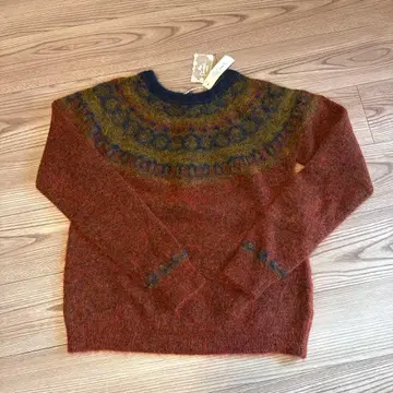 미사용 새상품 Mas Damoiselle 노르딕 무늬 긴팔 스웨터