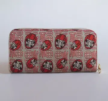 장지갑 다다미연 복 달마 라운드 지퍼