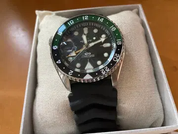 세이코 5 스포츠 GMT 모델 SBSC019 자동 와인딩 손목시계