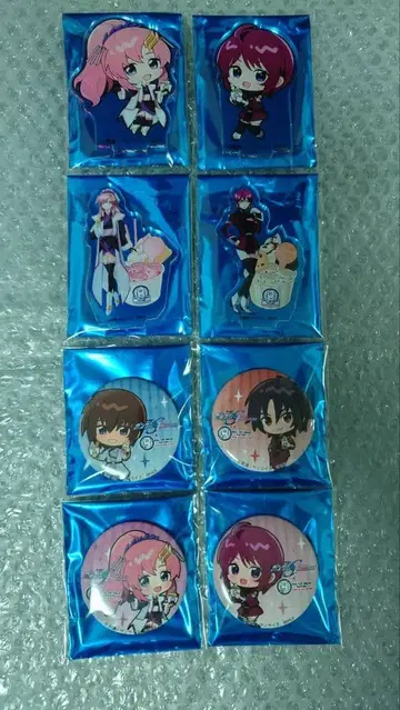 건담 SEEDFREEDOM 롤 아이스 콜라보 캔뱃지 아크릴 스탠드