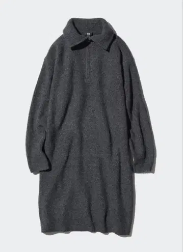 유니클로 수플레얀 원피스 다크 그레이 M