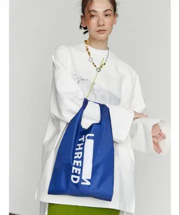 미사용 새상품 언쓰리 에코백 파랑 UN3D 바이컬러 에코백
