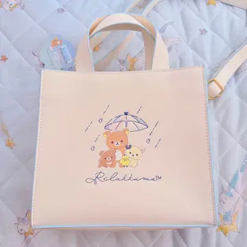 숄더백 비 온 뒤 맑음의 리락쿠마 쇼울더 스트랩 부착 인조 가죽 토트