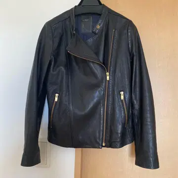 [ Noble ] 소프트 램 가죽 라이더스 블루종 블랙 M