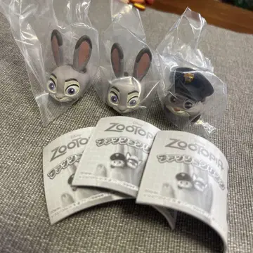 [ 미개봉 ] 가챠 주토피아 패션 반지 3개 세트