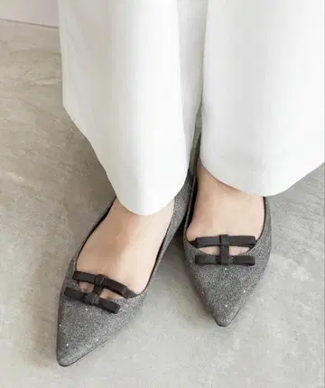 RANDA 미니 리본 플랫 펌프스