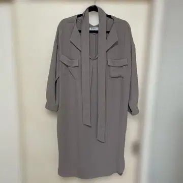 nano 그레이 긴팔 셔츠 원피스