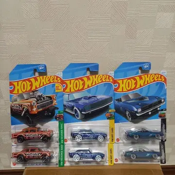 핫휠 6대 세트 벨 에어 개서 카마로 바라쿠다