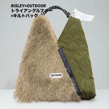 RISLEY x OUTDOOR 트라이앵글 퍼 x 퀼트 백 택 포함 새상품