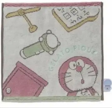 택 포함 새상품 스티커 포함 도라에몽 x 젤라또피케 콜라보 핸드 타월