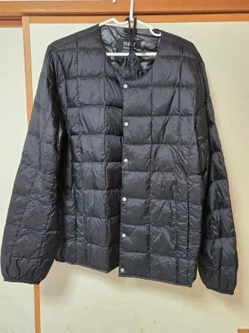 [ 거의 미사용 ] TAION 이너 다운 자켓 L 블랙 수납 봉투 포함