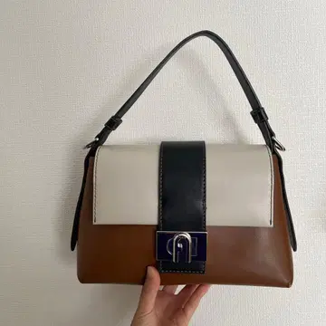 FURLA 핸드백 브라운/블랙/화이트