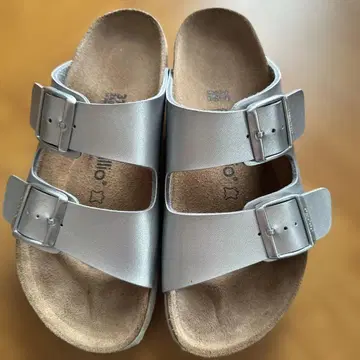 Papillio 실버 더블 버클 샌들 37