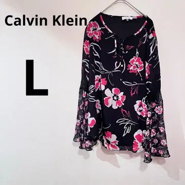 Calvin Klein 캘빈클라인[L]플라워 프린트 긴팔 셔츠