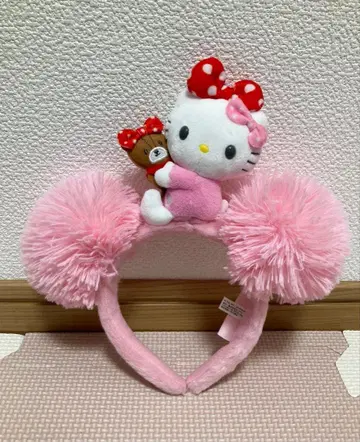 헬로키티 폼폼 포함 머리띠