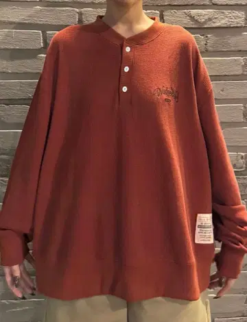 wudgeboy 서멀 롱 슬리브 니트 orange