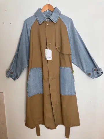 BIT BLUE 트렌치코트 프리 사이즈 베이지 미사용 새상품