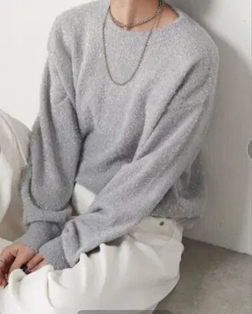 그레이 긴팔 니트 스웨터 Jena espace merveilleux