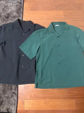 다크 그린 다크 블루 반팔 셔츠 2장 세트