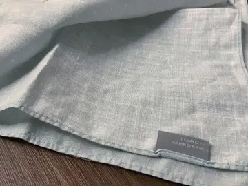 margaret howell 린넨 도트 무늬 손수건 페일 블루