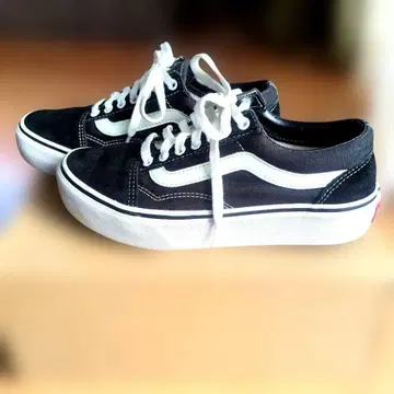 Vans 23.5 블랙/화이트 로우컷 스니커즈