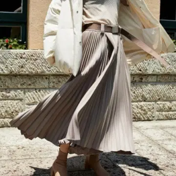 emmi atelier 에미아틀리에 스커트 플리츠 벨트 포함