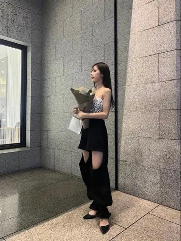 [ kiss the club ] open relax pants black