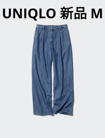 UNIQLO 드레이프 데님 턱 팬츠 M 65 BLUE