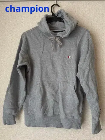 Champion 그레이 후드 부착 후드티