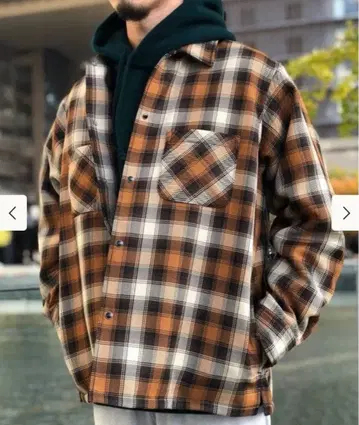 BEAMS 브라운 체크 자켓 S 사이즈