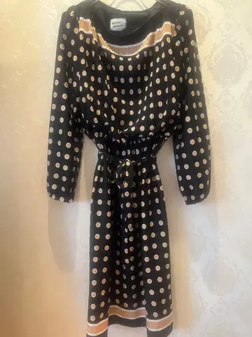 빈티지 vintage 도트 무늬 원피스