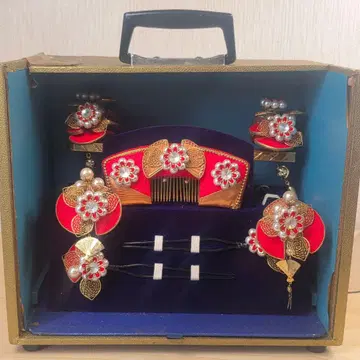 전통 일본 의류 결혼식 머리 장식 세트