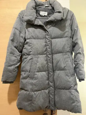 그레이 후드 부착 다운 자켓 GLOBALWORK