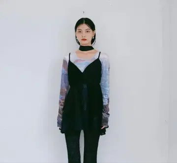 [ 새상품 ] MARTE Patchwork Circular Top