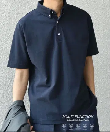 새상품급!! SHIPS any 버튼 다운 피케 셔츠 다크 블루 XL