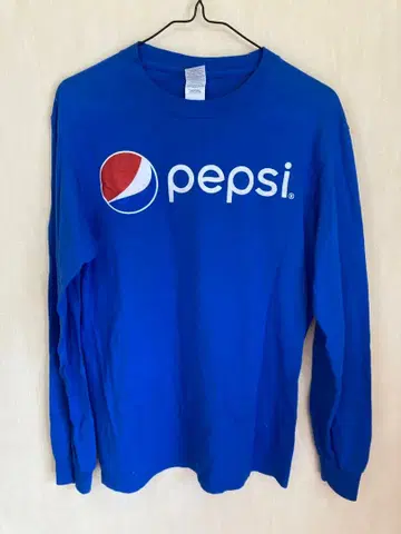 Pepsi 로고 긴팔 T셔츠 파랑