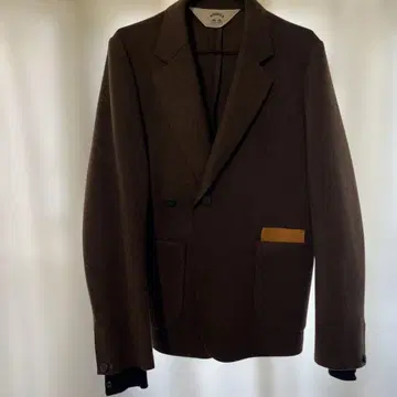 SUNSEA 브라운 더블 브레스트 테일러드 자켓