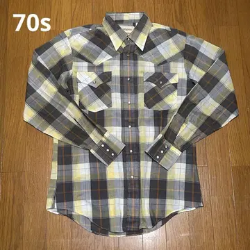 70s 캠퍼스 긴팔 셔츠