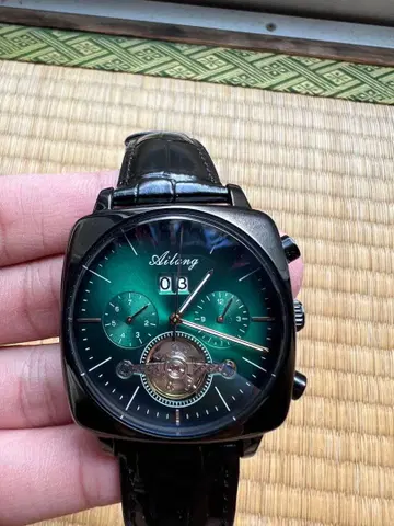 Ailing 자동 손목시계 그라데이션 그린