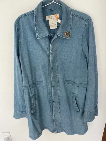 The Golden Rule 데님 롱 셔츠