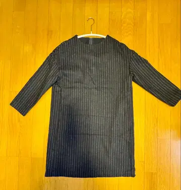 가을/겨울 네이비 원피스 (팔분 소매)