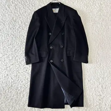 미사용급 아쿠아 스큐텀 캐시미어 100% 더블 체스터 코트 XL 상당