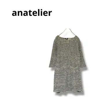 [ 아나텔리어 ] 원피스 무릎 기장 트위드 귀여운 일본제 38