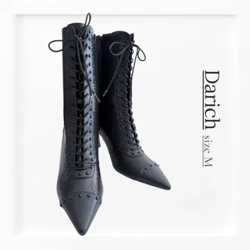 Darich 스터드 가죽 숏부츠